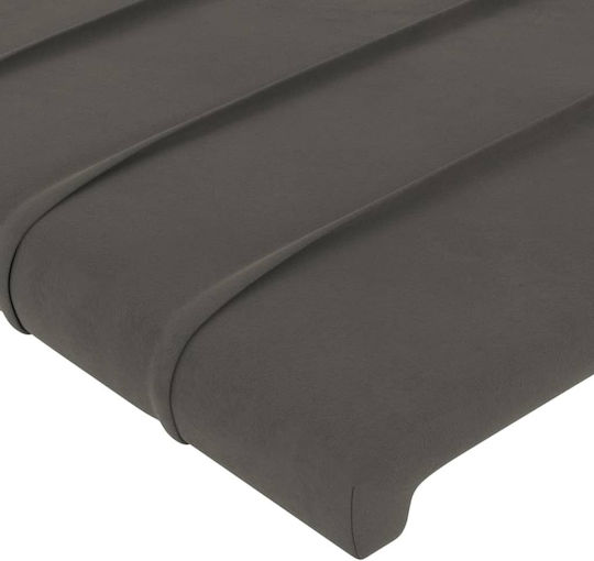 vidaXL Stoff Kopfstütze für Betten Dunkelgrau 163x88cm