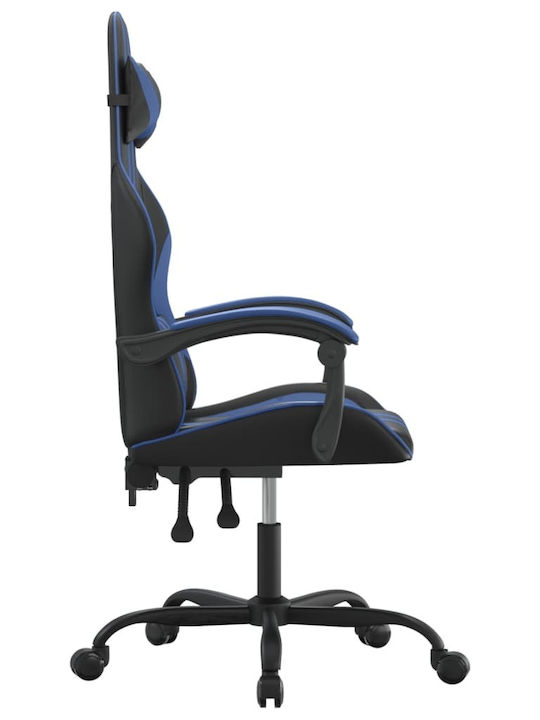 vidaXL 349519 Scaun Gaming Din piele ecologică Negru/Albastru
