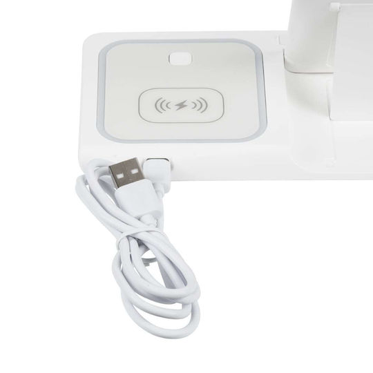 GloboStar Ασύρματος Φορτιστής (Qi Pad) 15W Λευκός (79706)