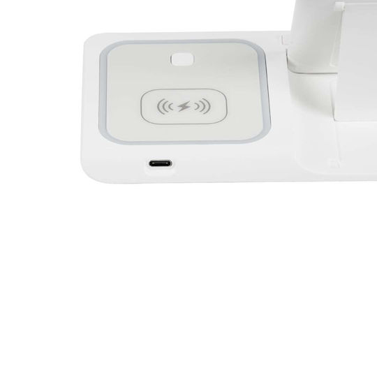 GloboStar Ασύρματος Φορτιστής (Qi Pad) 15W Λευκός (79706)