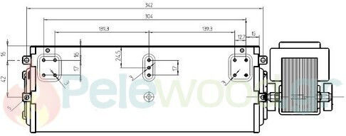 Fergas 17406039 Querstromventilator für Pelletofen