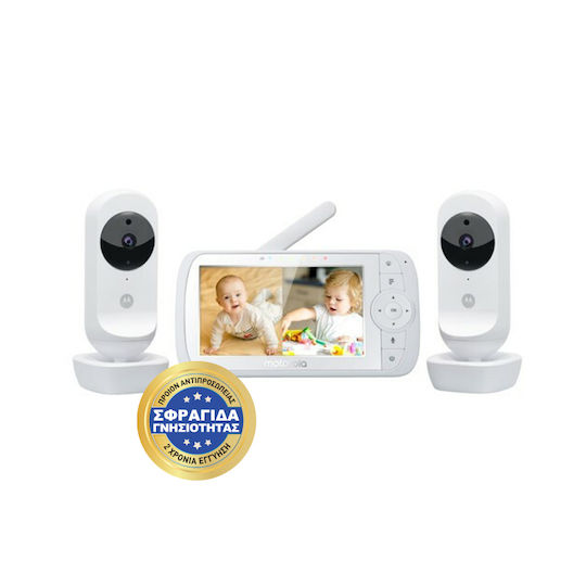 Motorola Ease 35-2 Drahtlose Babyüberwachung mit Kamera & Bildschirm 5" , Zwei-Wege-Kommunikation & Schlaflieder