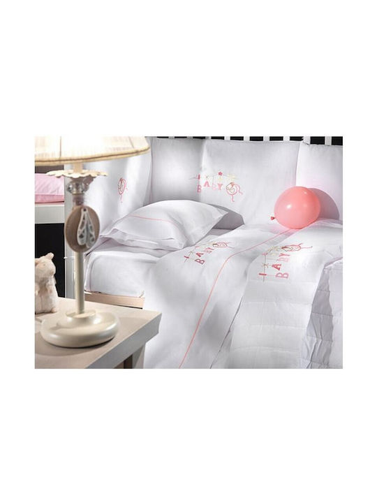 Nima Baby Bettbezug Set mit Kissenbezug Once Upon A Time Rosa 120x160cm.