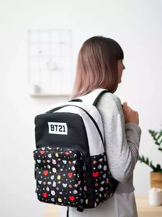 Grupo Erik BT21 Ghiozdan De Școală Primară De Spate Cu Husă Pentru Sticlă De Apă Neagră 15 Litri 35 X 20 X 46 Cm