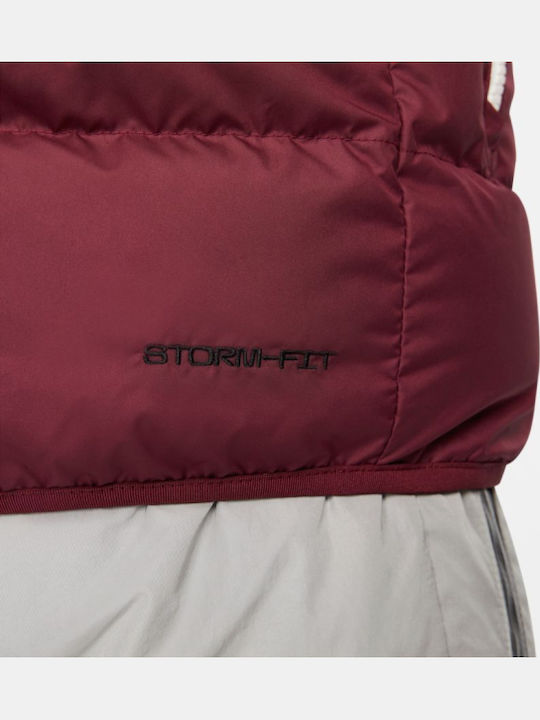 Storm Fit Sleeveless Winter Jacket Puffer Windproof Burgundy
