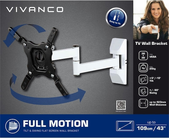 Vivanco BFMO6020 39501 Wall TV Mount up to 43" and 25kg