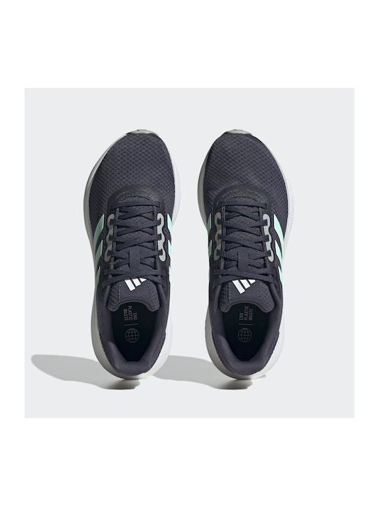 Runfalcon 3 Sport Shoes Running Shadow Navy / Pulse Mint / Silver Metallic
