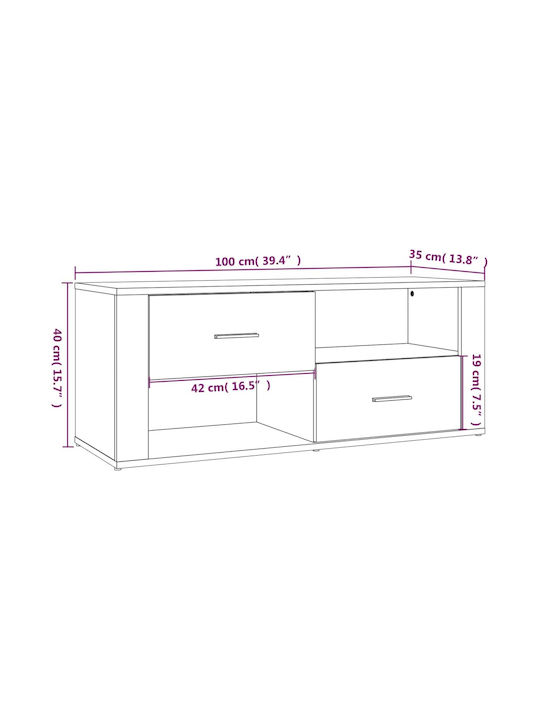 TV-Möbel Braun M100xP35xH40cm