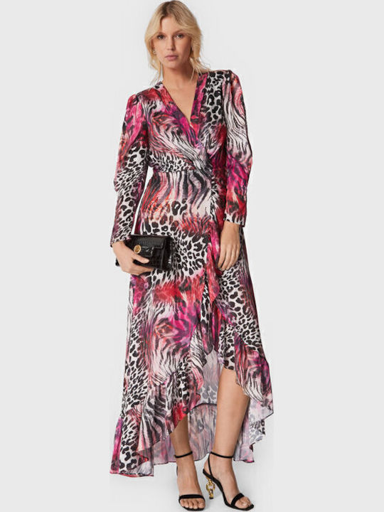 Maxi Dress for Wedding and Christening Satin Animal Print