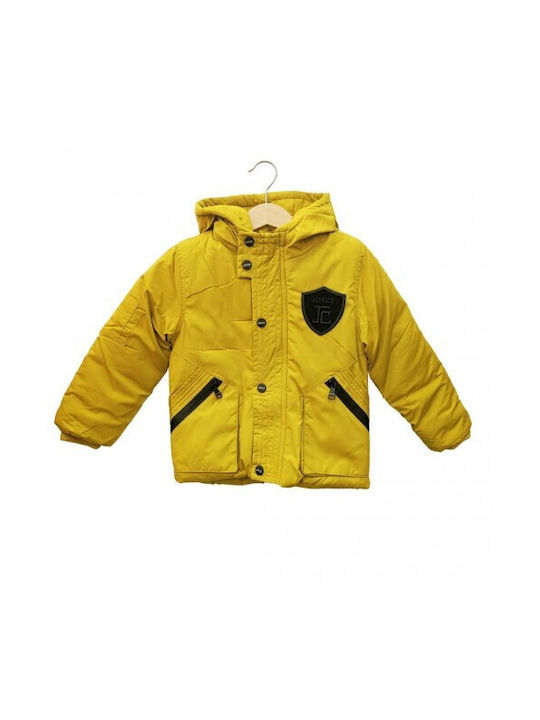 Joyce Kids Parka Long with Lining & Protection Hood Yellow