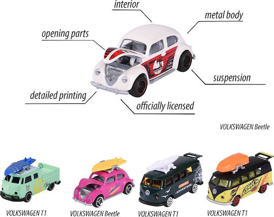 Majorette Volkswagen Mașinuță Scară 1:64 Pentru 3+ Ani