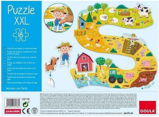 Kinderpuzzle Bauernhof für 2+ Jahre alt+ Jahre 17pcs Goula