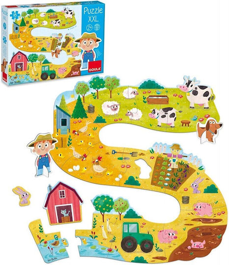 Kinderpuzzle Bauernhof für 2+ Jahre alt+ Jahre 17pcs Goula