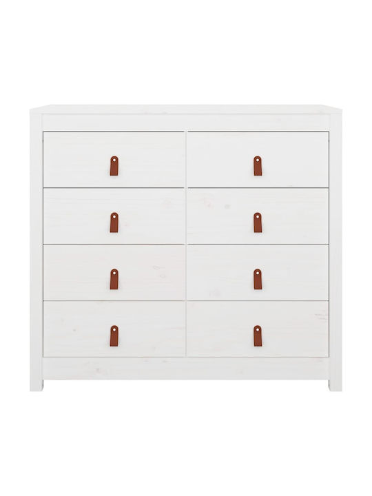 Συρταριέρα Κρεβατοκάμαρας mit 4 Schubladen Weiß 100x40x90cm