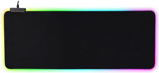 Factory 12200015 Gaming Mauspad XXL (800mm) mit RGB-Beleuchtung via USB Schwarz