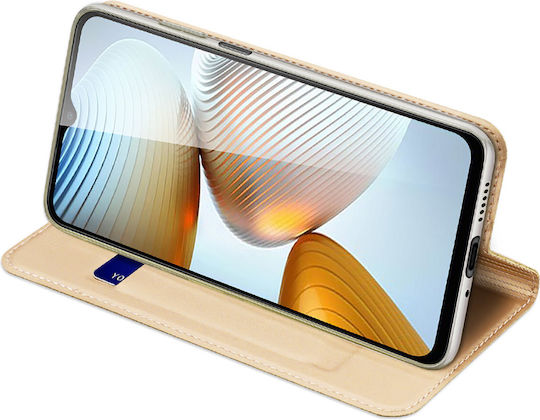Dux Ducis Skin Pro Книга Изкуствена кожа Златист (Redmi 10 5G)