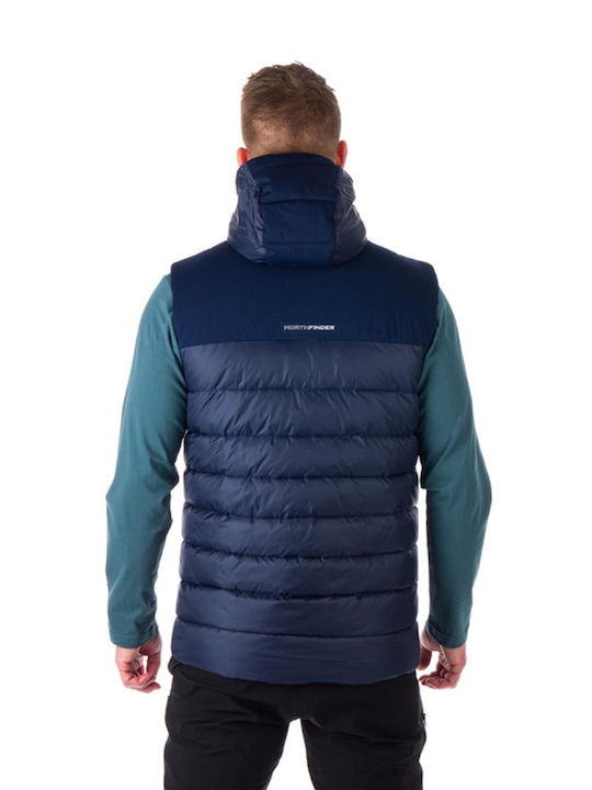 Northfinder Fernando Men's Sleeveless Puffer Jacket Waterproof Navy Blue