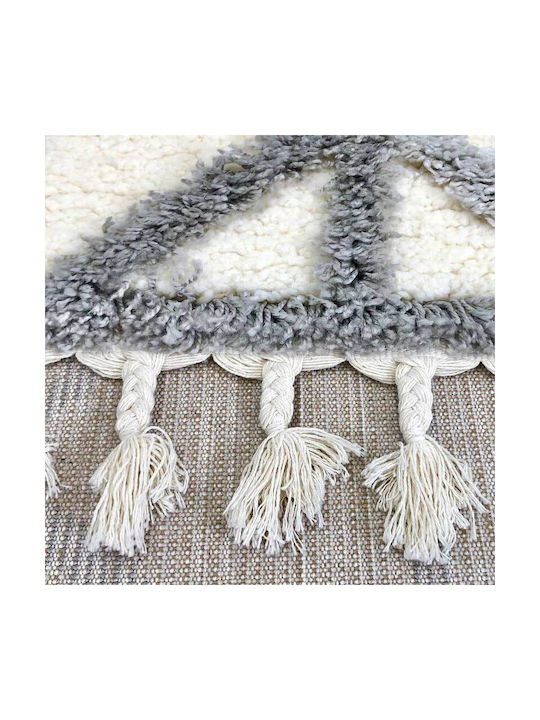 Koulis Carpets Thick 825 Rug Rectangular with Fringes Grey / Cream