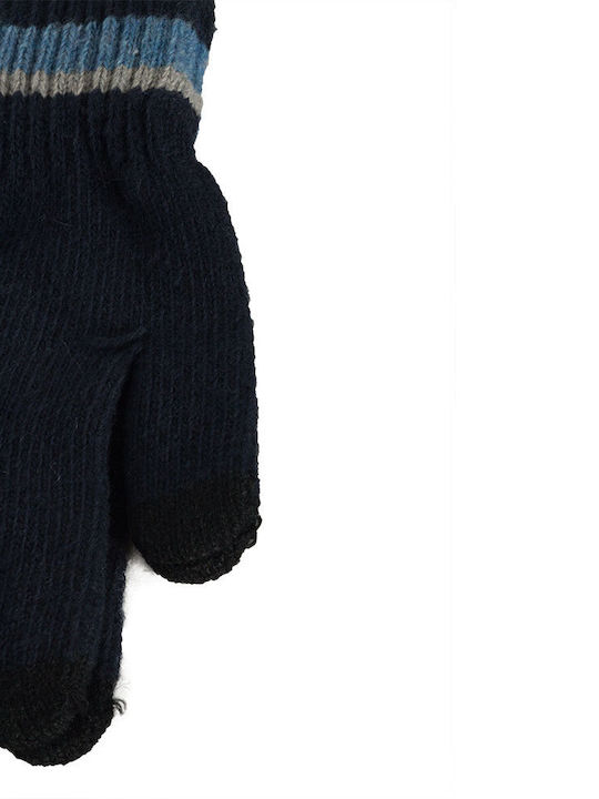 Mănuși unisex tricotate touch navy - 20091-bl