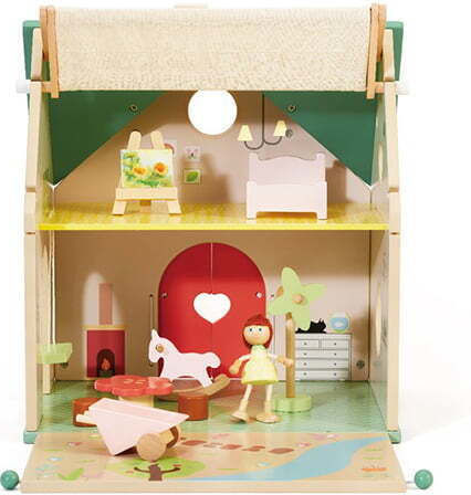Classic World Flower Cottage Wooden Dollhouse