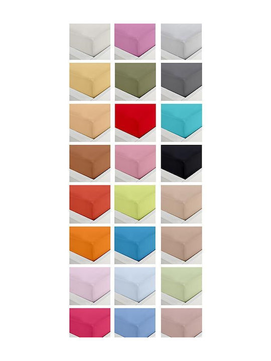 Sunshine Sheet Semi Double with Elastic 120x200+20cm. Menta 152 Powder 25