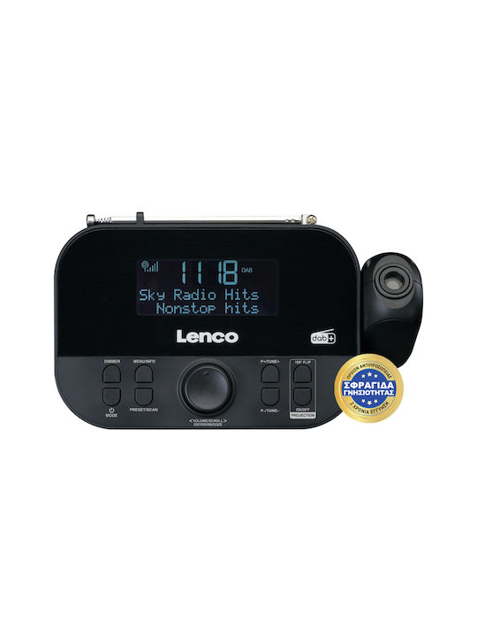 Lenco CR-615 Επιτραπέζιο Ψηφιακό Ρολόι LCD με Ξυπνητήρι & Ραδιόφωνο Μαύρο CR-615BK
