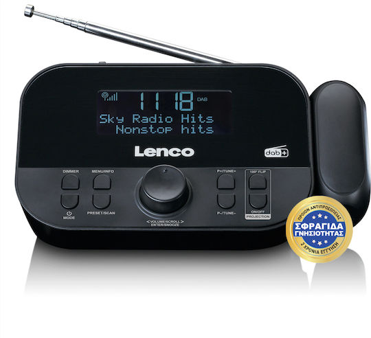 Lenco CR-615 Ceas De Masă Digital LCD Cu Ceas Deșteptător Și Radio Negru CR-615BK