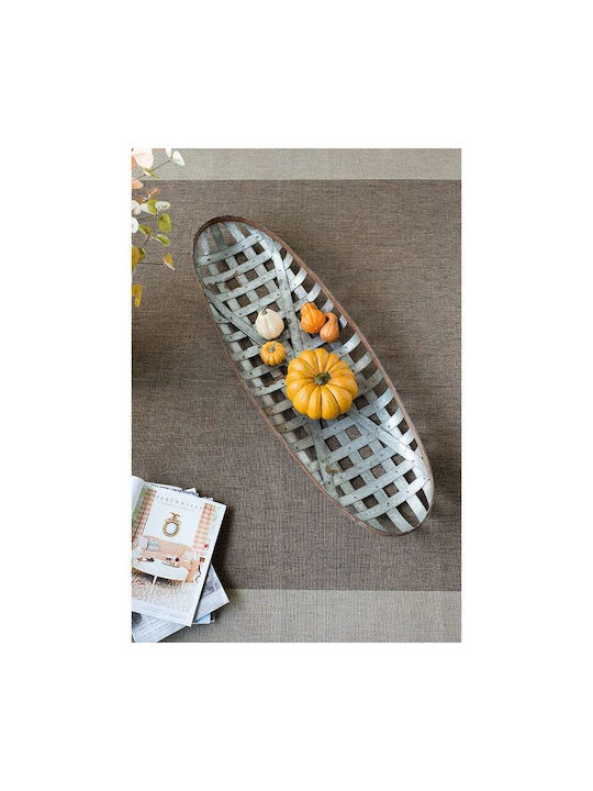 Artekko Διακοσμητικό Τοίχου Snowshoe Γκρι από Μέταλλο 31.5x8x95cm
