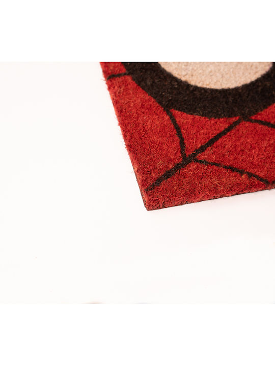 Grupo Erik Entrance Mat made of Coir with Anti-slip Backing Spiderman Red 40x60cm