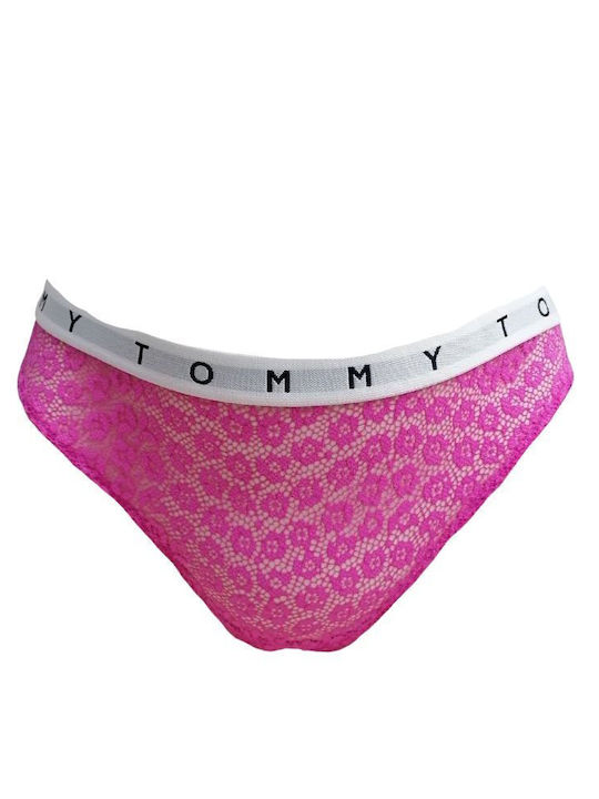 Βαμβακερά Γυναικεία String 3Pack με Δαντέλα Black / Blue / Pink