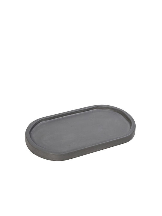 Espiel Oval Concrete Decorative Platter Grey 25x15x2cm