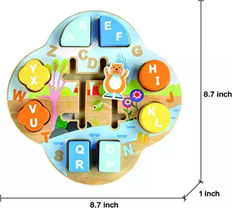 Oops Παιχνίδι Ταξινόμησης Σχημάτων My Alphabet Blocks από Ξύλο για 18+ Μηνών