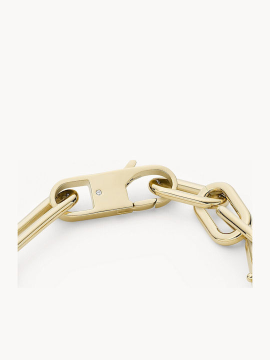 Fossil Fossil Heritage D-Link Women's Bracelet Chain Made of Stainless Steel Gold Plated 19cm
