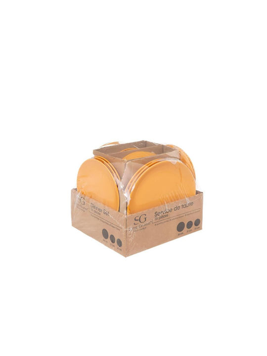 Secret de Gourmet Galben Ceramică Set de Vase 18buc