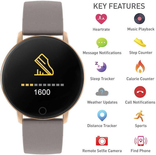Reflex Active RA05-2034 Edelstahl 42mm Smartwatch (Braun)