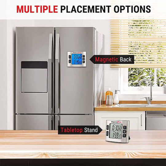 Electronical Kitchen Timer ThermoPro Countdown Silver