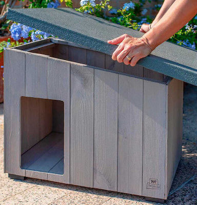 Ferplast Argo 80 Dog House Wooden Outdoor Beige 95.5x62.5x67cm 87027300