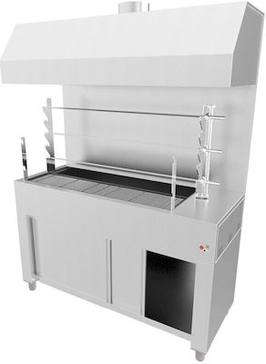 Biokan LGH34 Spieß-Grill Kohle mit Abmessungen 61x160x200cm