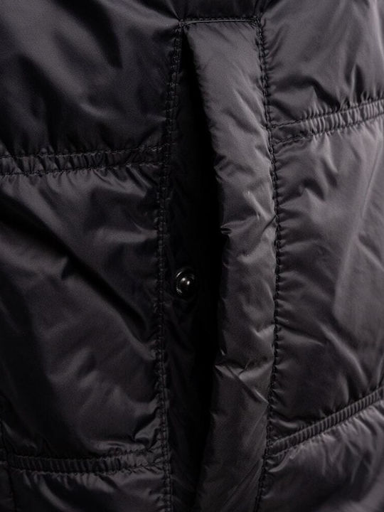 Ärmellos Jacke Puffer Schwarz