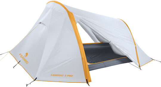 Ferrino Lightent Pro 3 Camping Tent Tunnel Gray with Double Cloth 4 Seasons for 3 People Waterproof 3000mm 215x115x80cm
