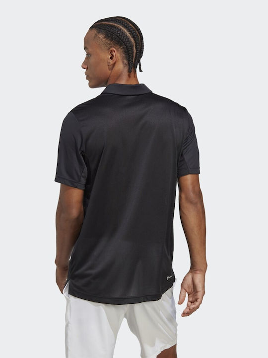 Adidas Club Tennis Ανδρικό T-shirt Polo Μαύρο