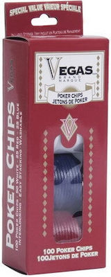 Set von 100 nummerierten Pokerchips 38mm / 4gr