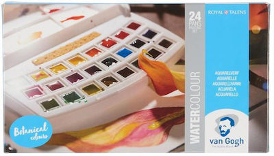 Royal Talens Van Gogh Botanical Set of Watercolours Multicolored with Brush 24pcs 20808623