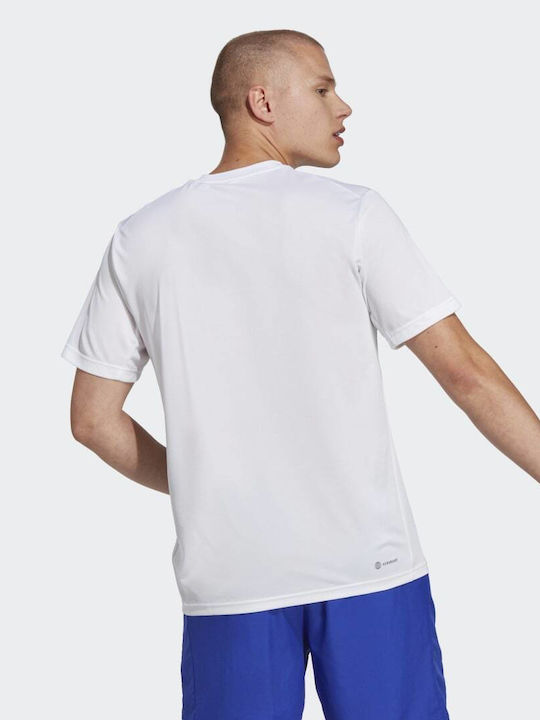 Adidas Train Essentials Bărbați T-shirt Sportiv cu Mânecă Scurtă Alb