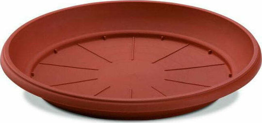 10.04.0415 Round Plate Pot Orange 15x15cm