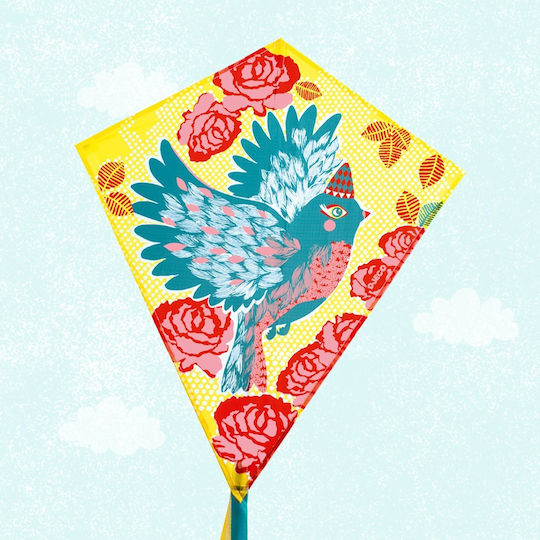 Djeco Rhombus Kite Bird Fabric with Tail & Twine 70x60cm 1pcs
