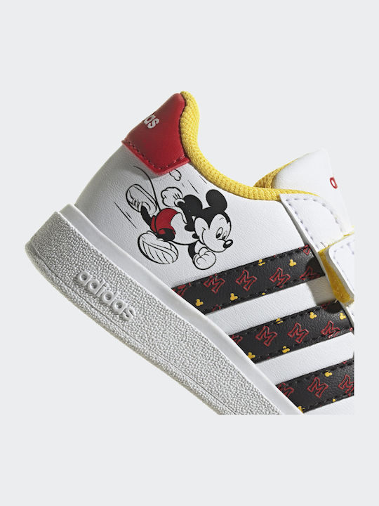 Grand Court Grand Court Mickey Kids Sneakers with Scratch White
