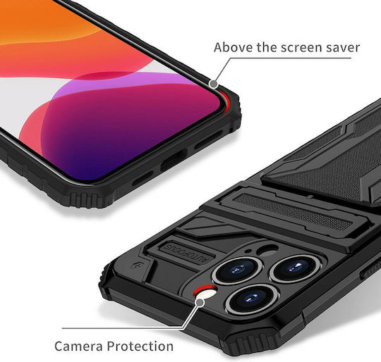 Tel Protect Combo Umschlag Rückseite Kunststoff Schwarz (iPhone 13)