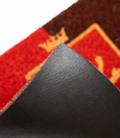 Grupo Erik Fußmatte aus Kokosnussfasern mit rutschfester Unterlage Harry Potter Gryffindor Rot 40x60cm
