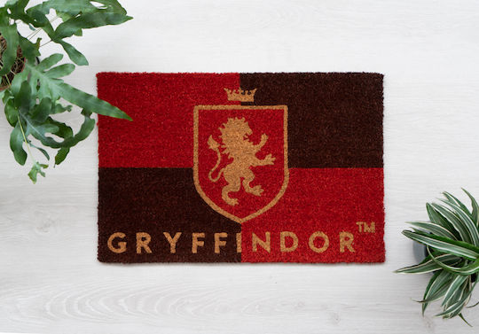 Grupo Erik Fußmatte aus Kokosnussfasern mit rutschfester Unterlage Harry Potter Gryffindor Rot 40x60cm